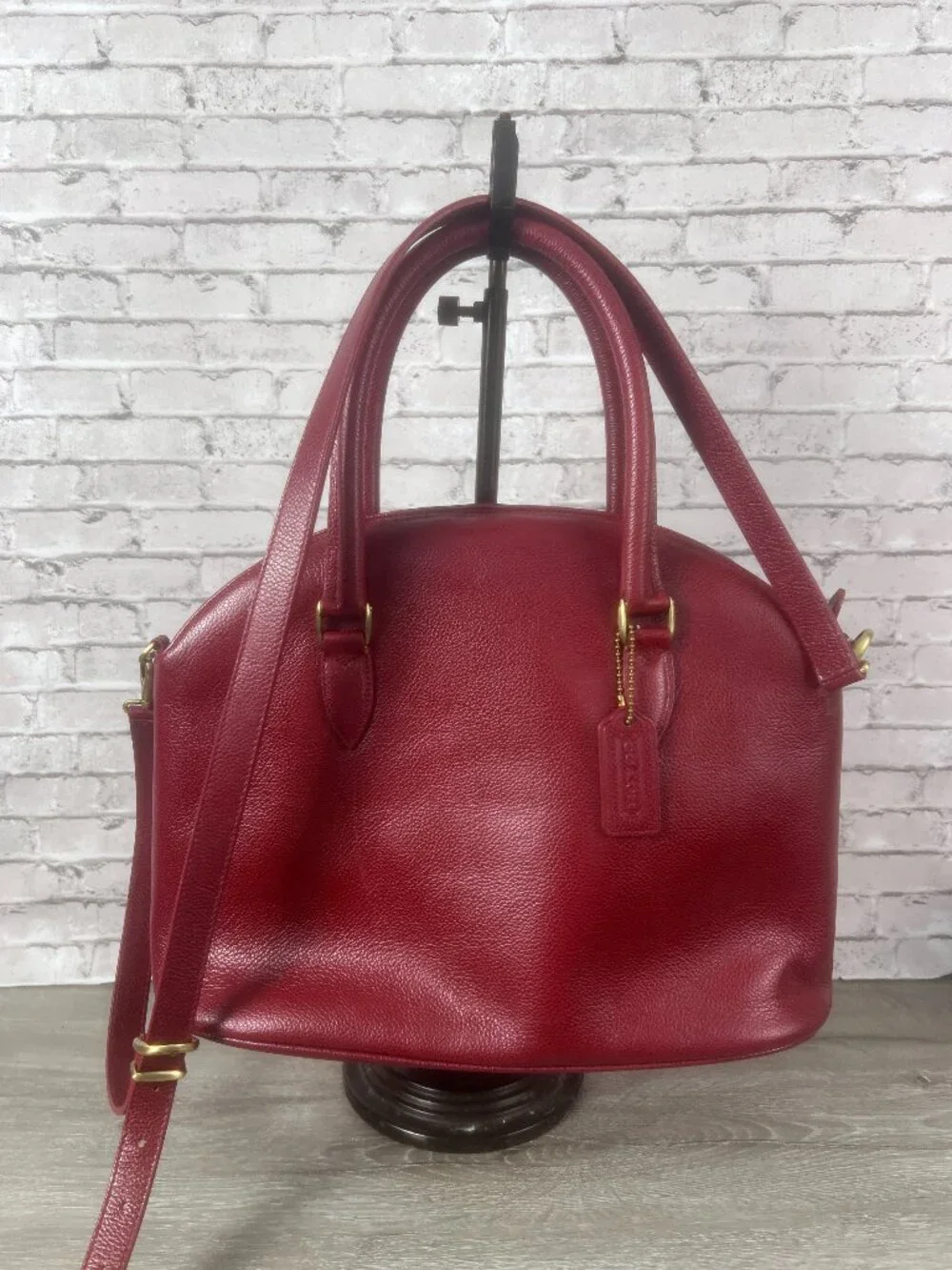 Vintage Coach Madison Bristol 4412 Satchel Garnet Red